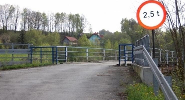 Zamknięty most w Tarnawie