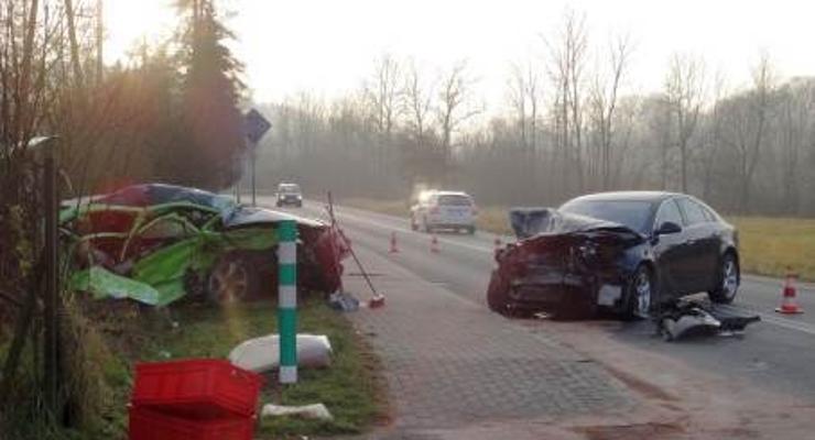 Groźnie wyglądający wypadek w Łąkcie Grn.