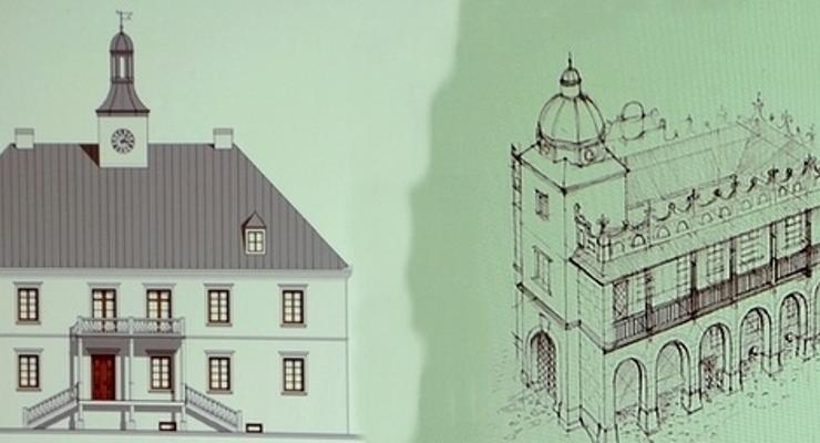 Fragment polichromii i strop belkowy odkryty na Zamku Żupnym