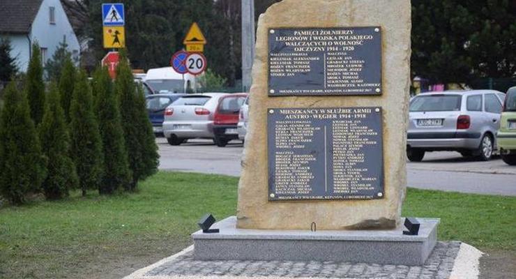 Łapanów: pomnik poległych za niepodległość