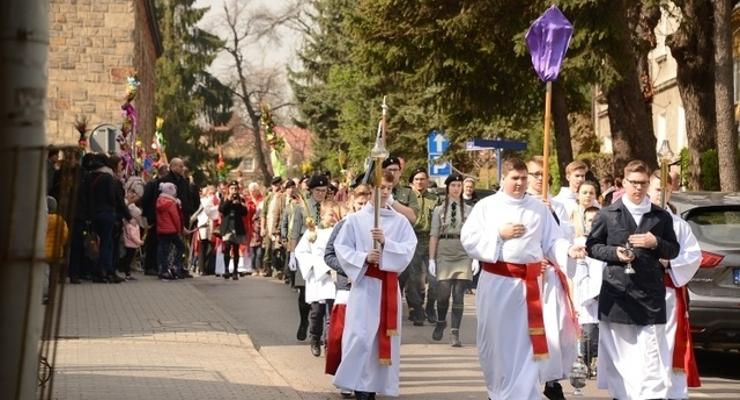 Procesja Niedzieli Palmowej w Bochni
