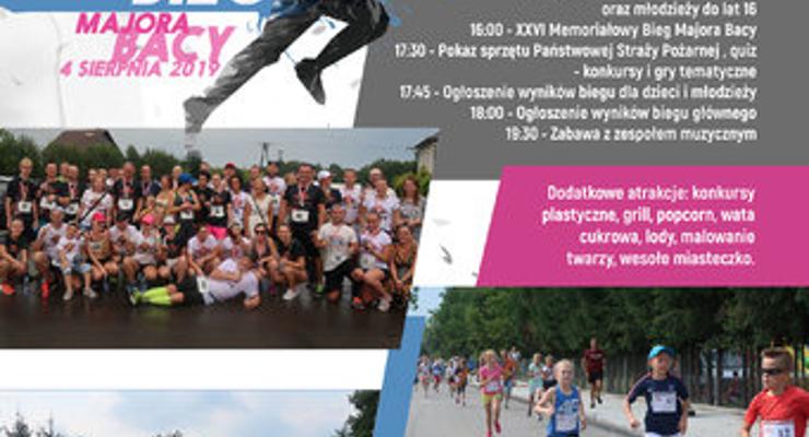  XXVI Memoriałowy Bieg Majora Bacy już 04.08.2019 