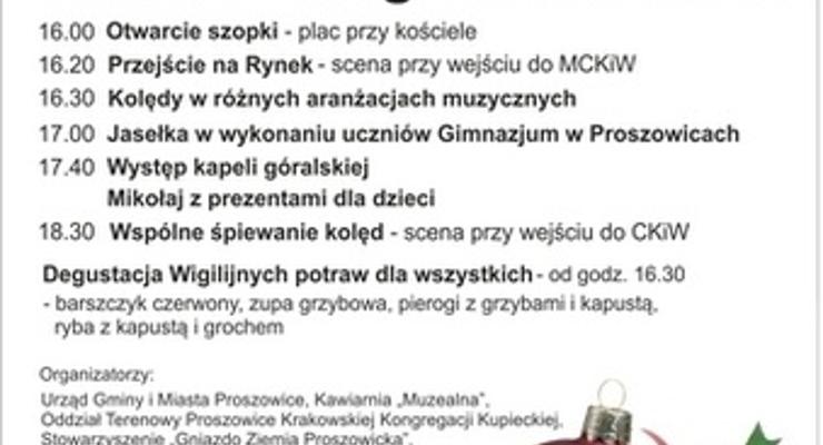 Proszowianie wspólnie spędzą Wigilię