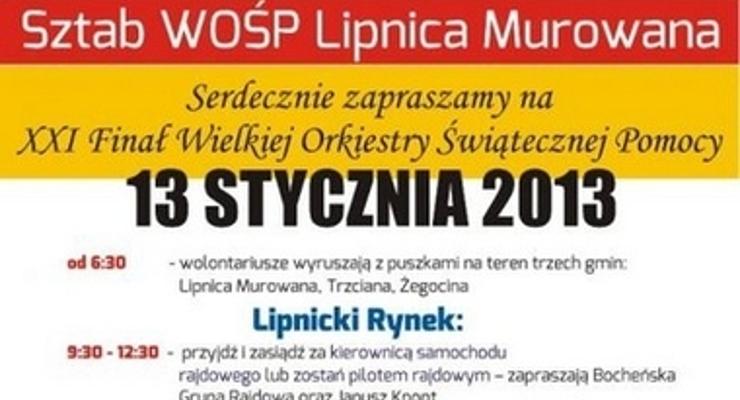 WOŚP z Lipnicy zagra dla 3 gmin