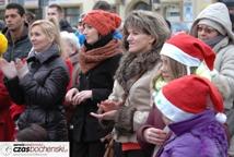 Spotkanie Wigilijne na rynku-życzenia burmistrza miasta