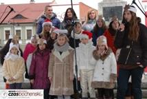 Spotkanie Wigilijne na rynku-życzenia burmistrza miasta