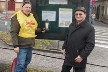 Związkowa akcja protestacyjna w Lidlu