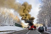 Pożar autobusu na obwodnicy