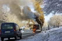 Pożar autobusu na obwodnicy