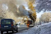 Pożar autobusu na obwodnicy