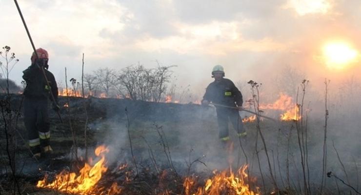 Plaga pożarów traw w powiecie