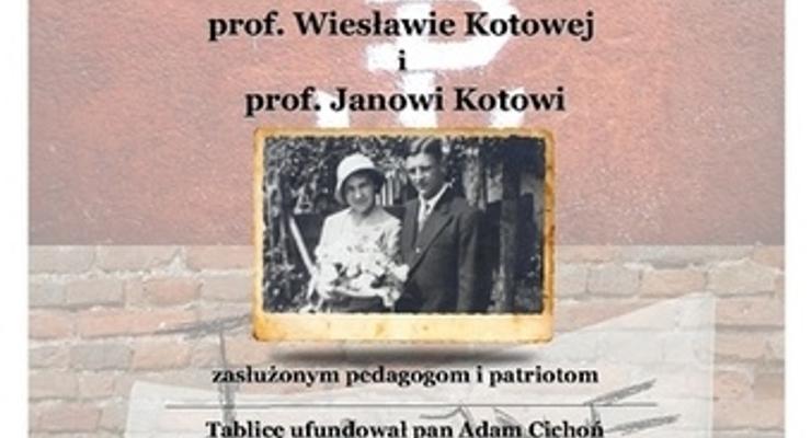 Odsłonięcie tablicy ku pamięci pp. Kotów