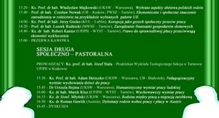 Konferencja naukowa „Rodzina między pracą a płacą”