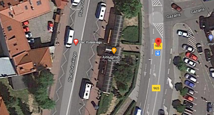 Zamknięcie wjazdu na przystanek na Placu Pułaskiego