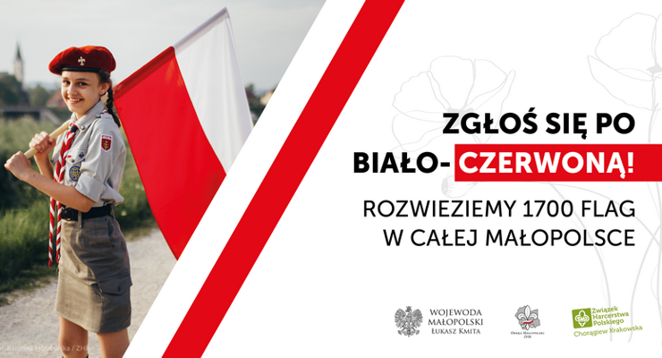 Krakowscy harcerze rozwiozą flagi