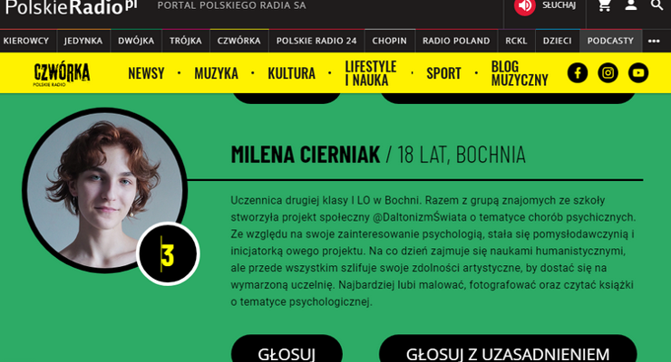 Głosujcie na "nieprzeciętną" Milenę!
