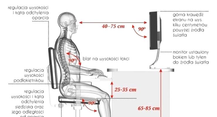 Siedzący tryb pracy, przyczynia się do obciążenia kręgosłupa