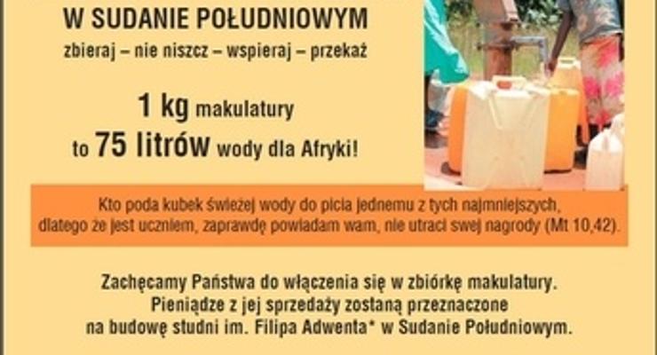 Zamień makulaturę na wodę dla Afryki