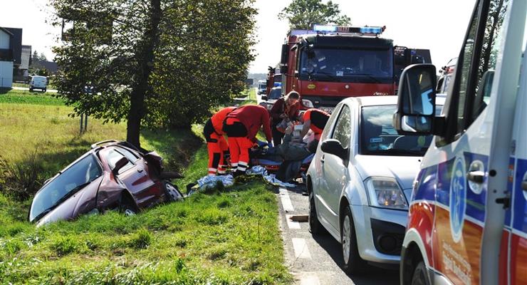 Trzy samochody zderzyły się w Baczkowie