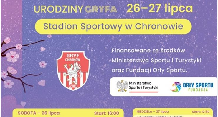 Gryf Chronów będzie świętował 20 - lecie