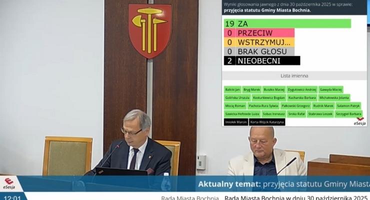 Radni przyjęli nowy Statut Gminy Miasta Bochnia