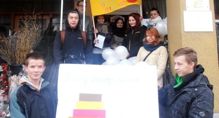 Happening uczniów Zespołu Szkół w Dąbrowicy