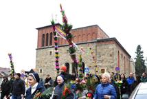 Tradycyjna procesja z palmami w parafii św. Mikołaja w Bochni