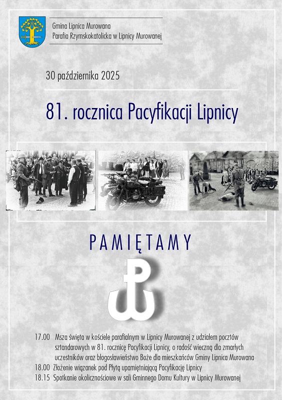 Rocznica pacyfikacji Lipnicy przez Niemców