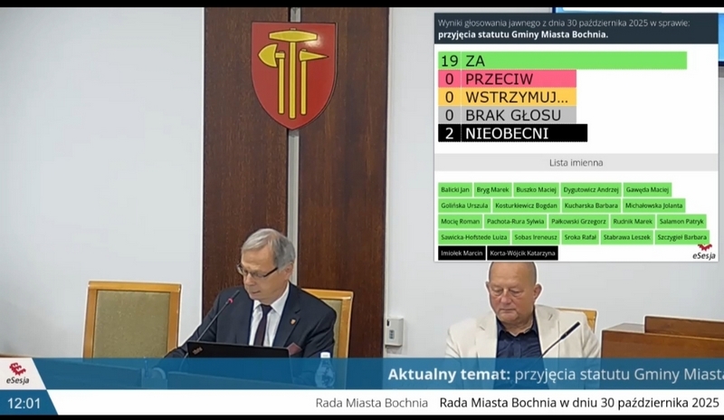 Radni przyjęli nowy Statut Gminy Miasta Bochnia