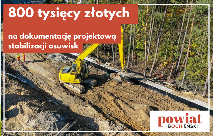 Są pieniądze na dokumentację projektową stabilizacji osuwisk